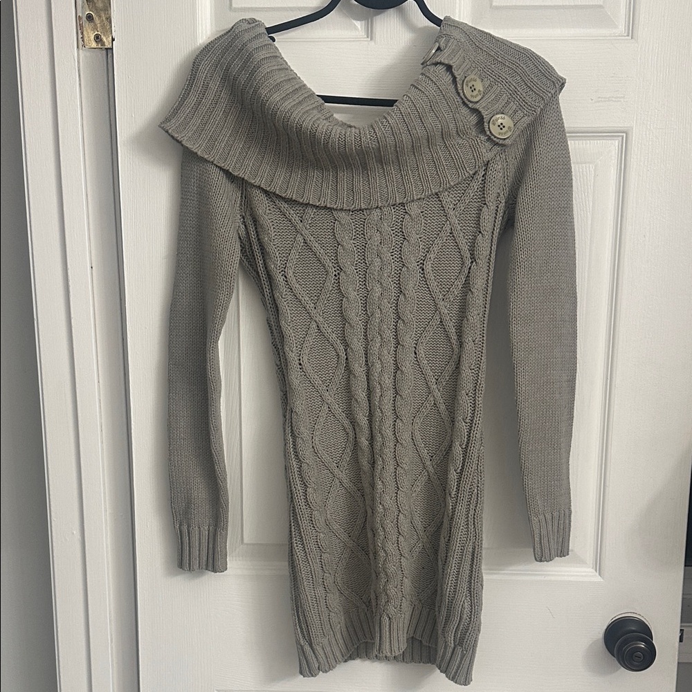 Guess Women's Taupe Cable Knit Sweater